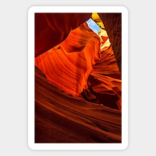 Looking Up from Lower Antelope Canyon - Painterly Sticker